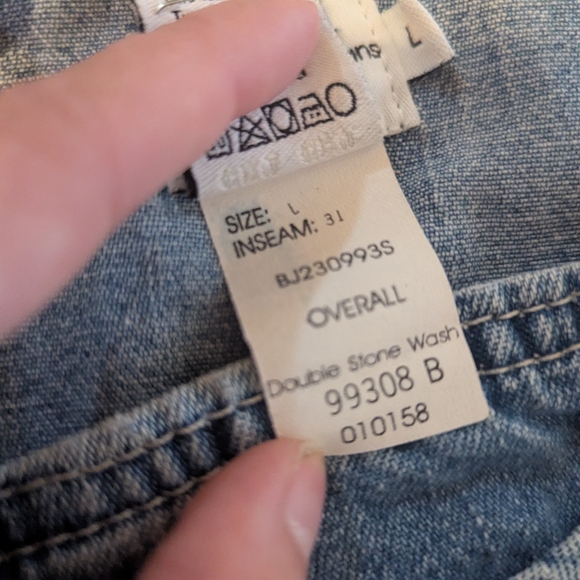 Vintage Calvin Klein Jeans Overalls Women’s Large 31"Inseam Carpenter FLAW Read - Picture 2 of 10